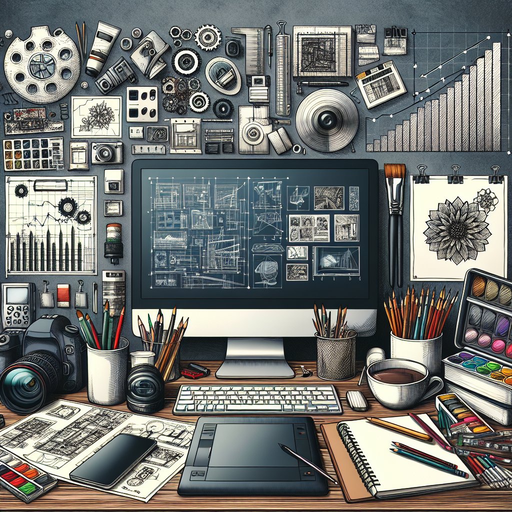 "Professional portfolio showcasing diverse works including graphic designs, writing samples, and photography, exemplifying best practices for creating an impressive portfolio."